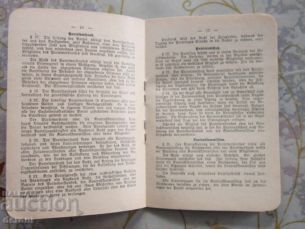 German Party Membership Card 1908 SPD Third Reich - 6