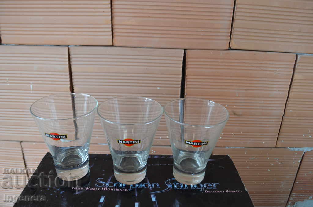 CUP GLASSES GLASS ADVERTISING-3 PCS