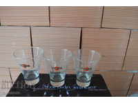 CUP GLASSES GLASS ADVERTISING-3 PCS