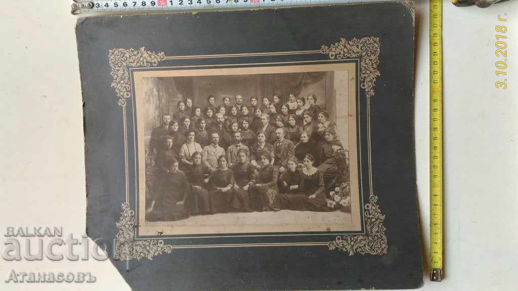 Снимка картон Врачанска девическа гимназия 1912 г.