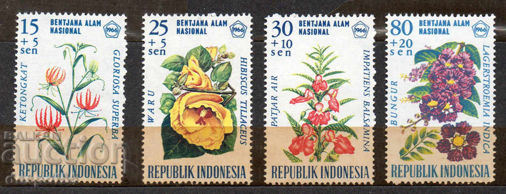 1966. Индонезия. Различни цветя.