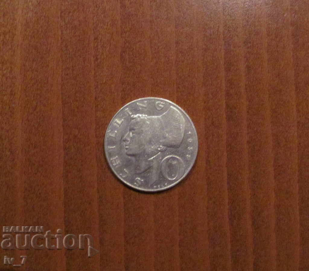 10 SCHILLING 1958 AUSTRIA - SILVER with price 15.49 BGN | € 7.92 10 SCHILLING 1958 AUSTRIA - SILVER with price 15.49 BGN | € 7.92