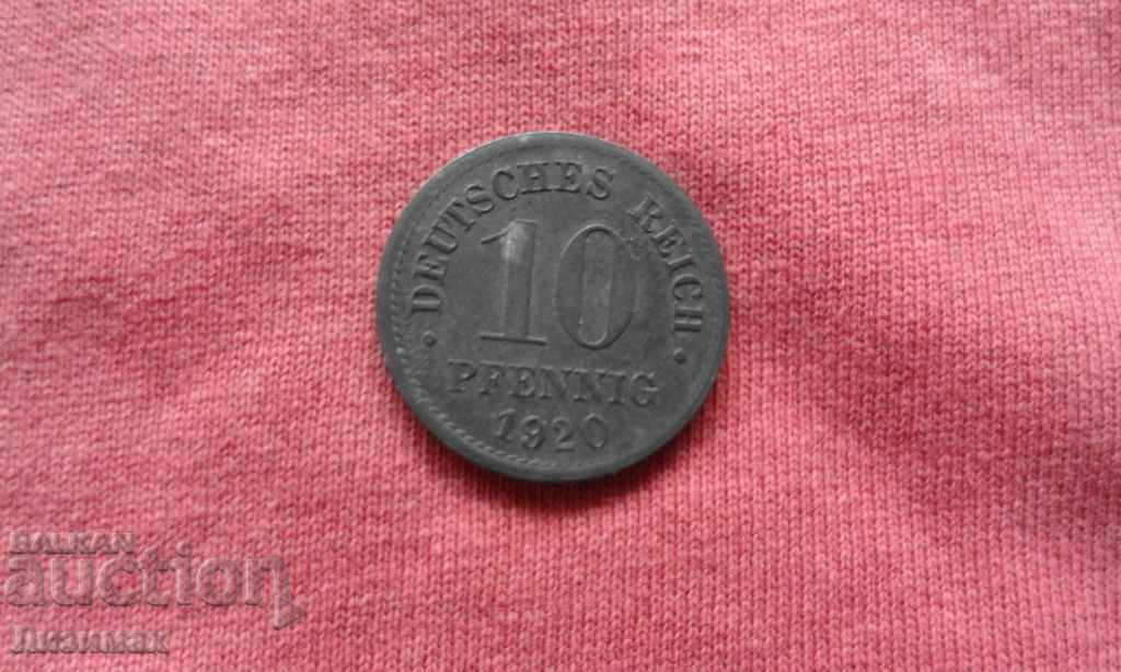 10 pffing 1920 Germany - EXCELLENT!