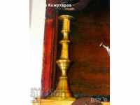 LOT of 2 candle holders, bronze