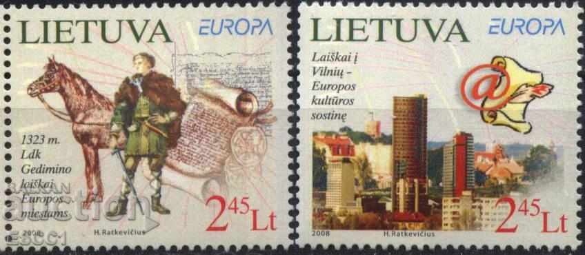 Чисти марки  Европа СЕПТ  2008  от Литва