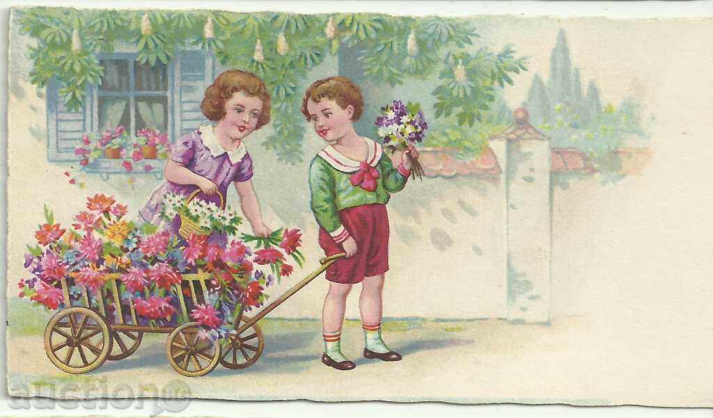 Old card, small format, greeting card