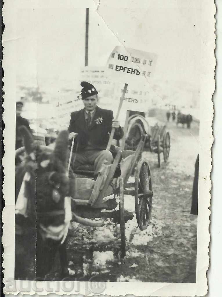 Old photo, small format "To be a hundred years old - to be a bachelor"