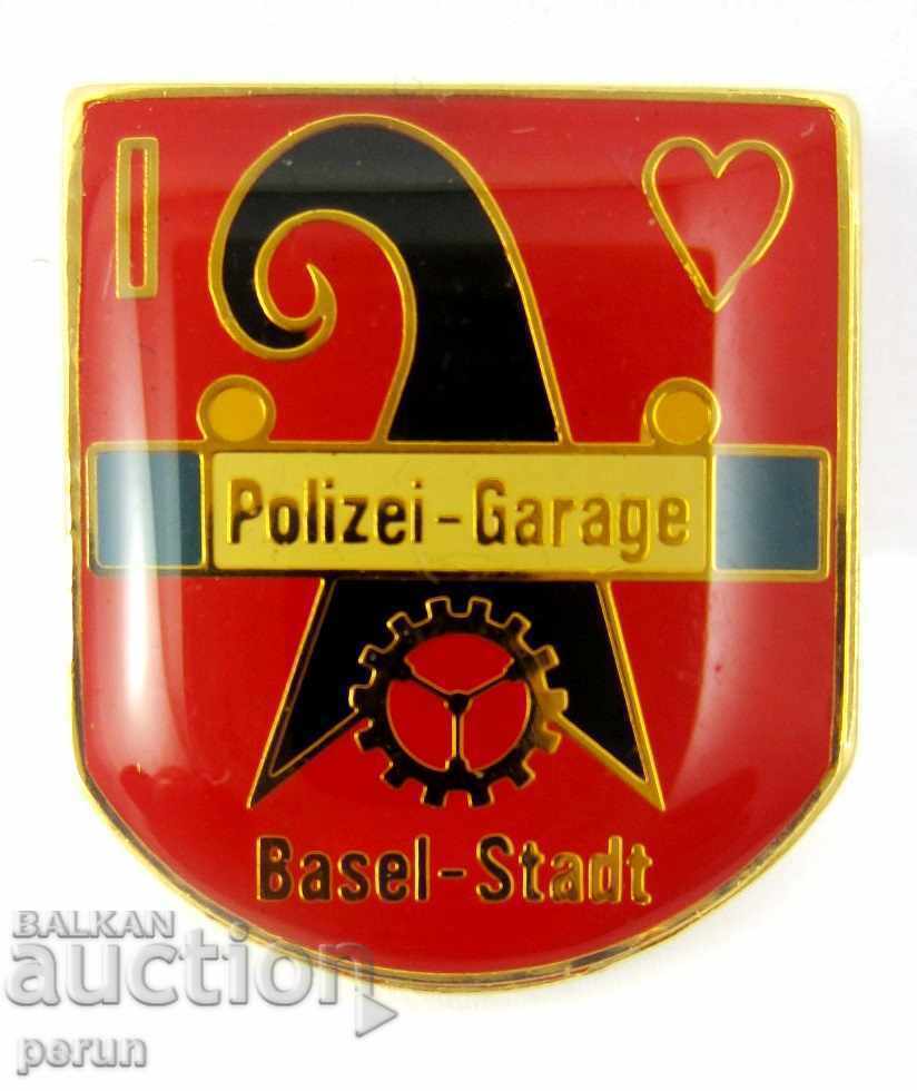 POLICE BADGE-BASEL-POLIZEI-POLICE-NUMBERED