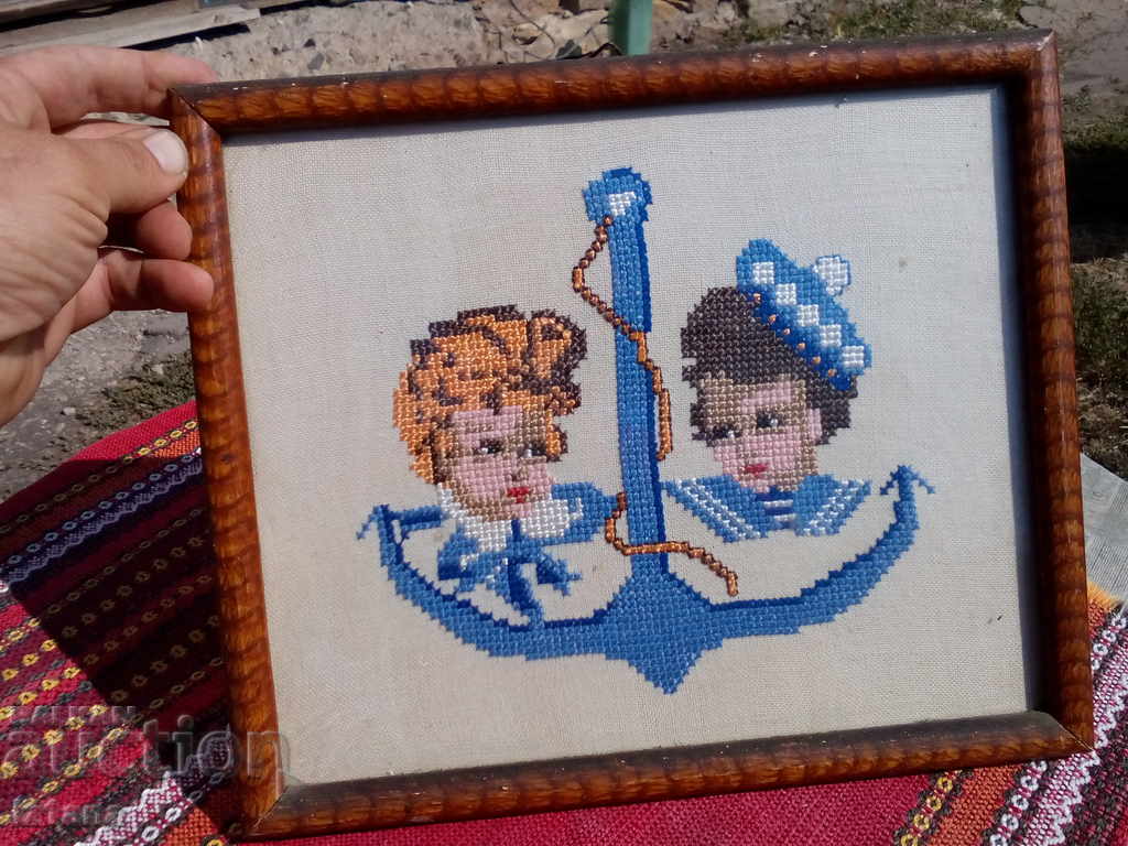 Old embroidered picture with price 20.00 BGN | € 10.23 Old embroidered picture with price 20.00 BGN | € 10.23