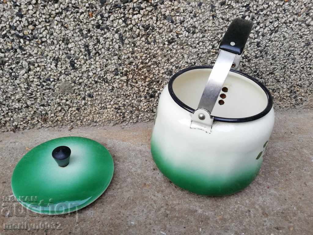 Old enameled teapot, coffee maker, kettle - 7 Old enameled teapot, coffee maker, kettle - 7