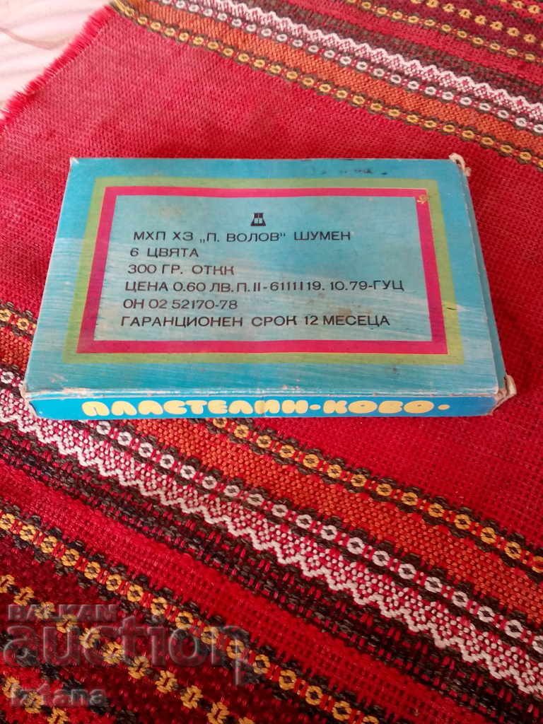 An old box, a pack of Plastelin Kovo with price 6.00 BGN | € 3.07 An old box, a pack of Plastelin Kovo with price 6.00 BGN | € 3.07