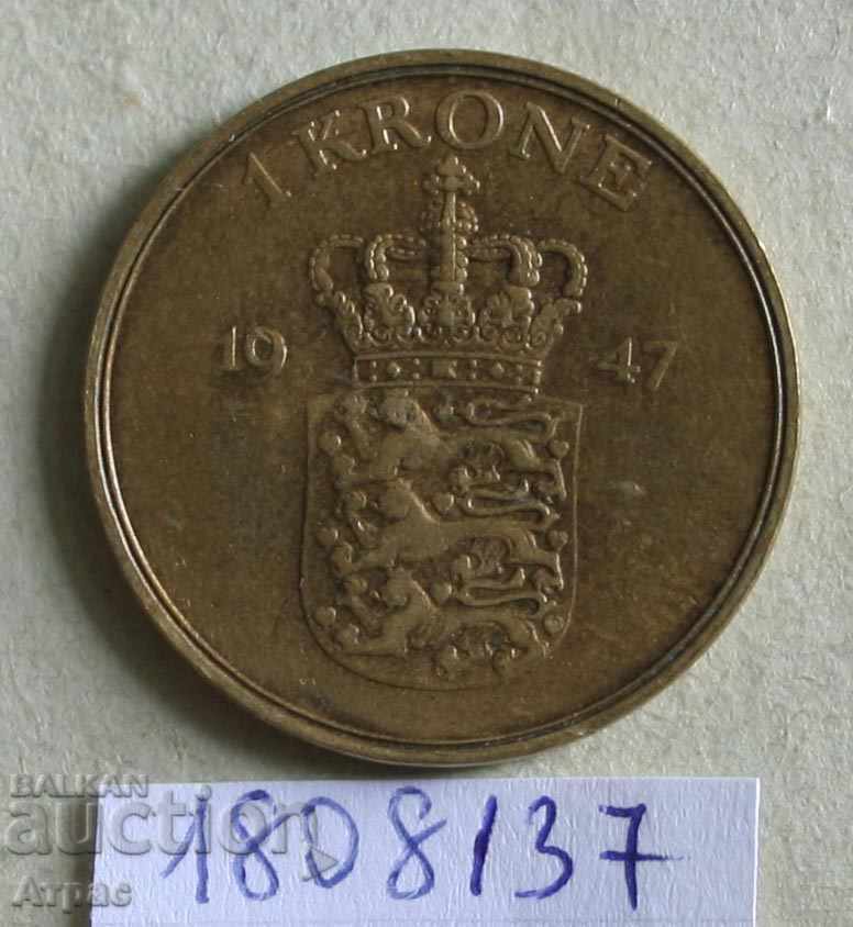 1 Crown 1947 Danemarca