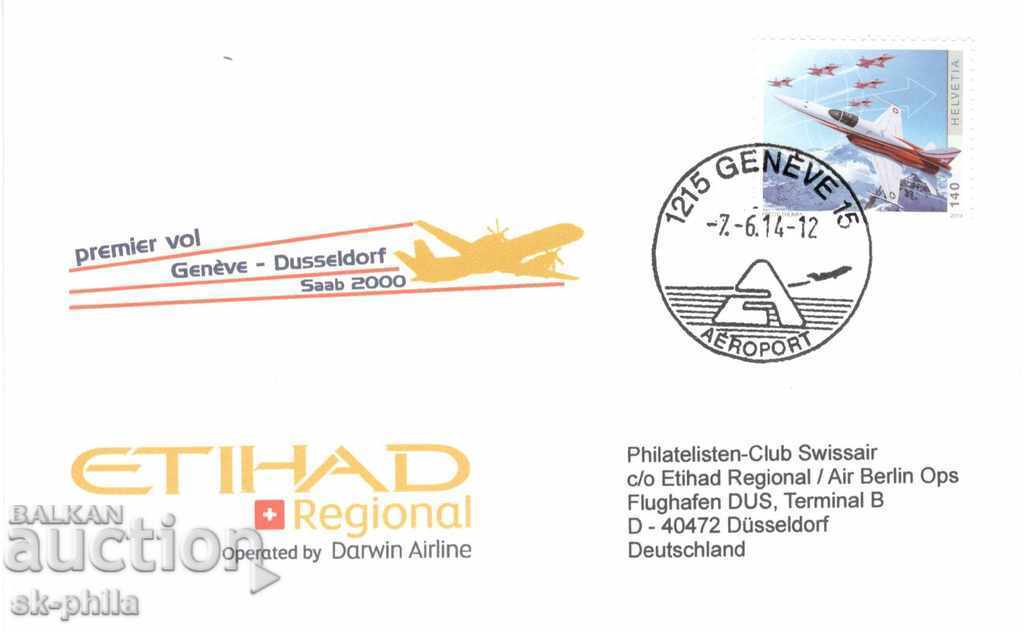 Airmail post - aviație - linia aeriană ETIHAD