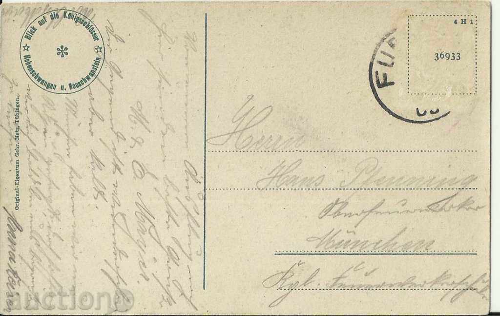 Old card, Germany, castles with price 4.00 BGN | € 2.05 Old card, Germany, castles with price 4.00 BGN | € 2.05