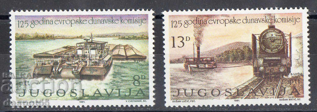 1981. Югославия. 125 г. на Европейската Дунавска комисия.