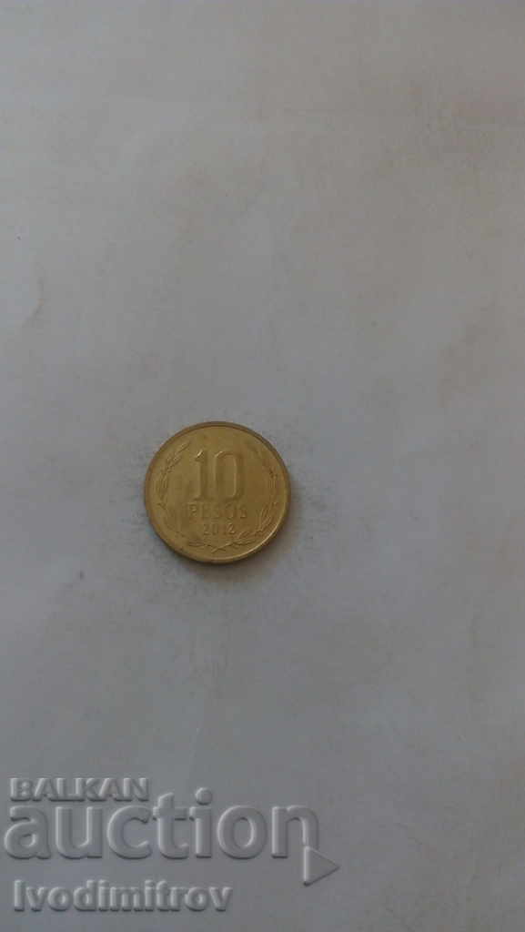 Chile 10 peso 2012