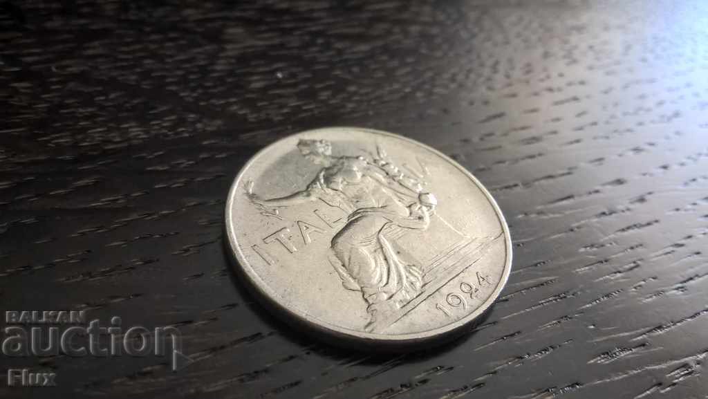 Mонета - Италия - 1 лира | 1924г.