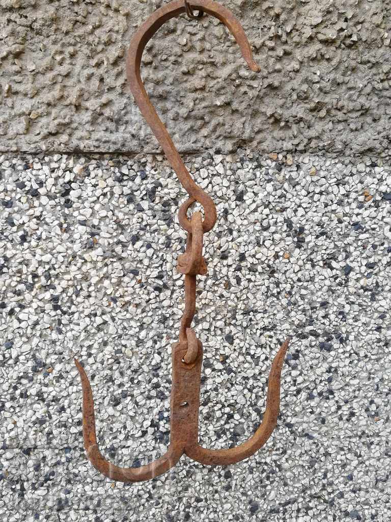cârlig antic forjate pentru jupuirea cârlig dublu