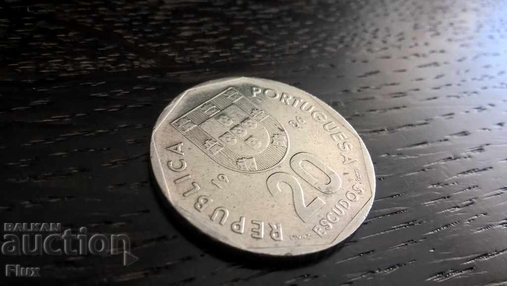 Mонета - Португалия - 20 ескудо | 1986г.