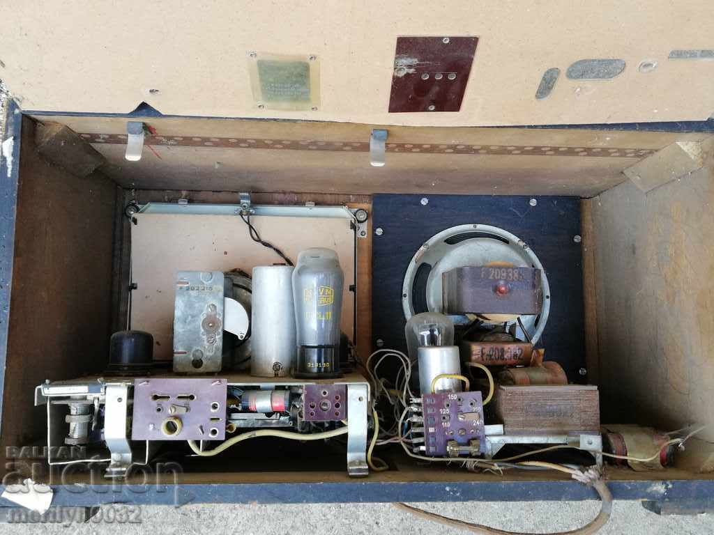 Old radio NORA radio set, lamp - 5