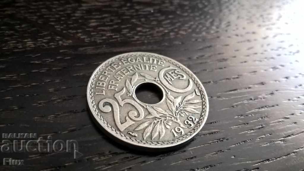 Mонета - Франция - 25 сентима | 1932г.