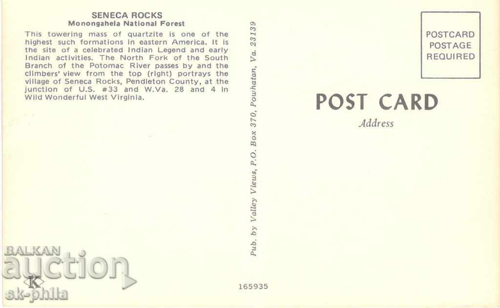 Postcard - National Park in West Virginia with price 0.50 BGN | € 0.26 Postcard - National Park in West Virginia with price 0.50 BGN | € 0.26