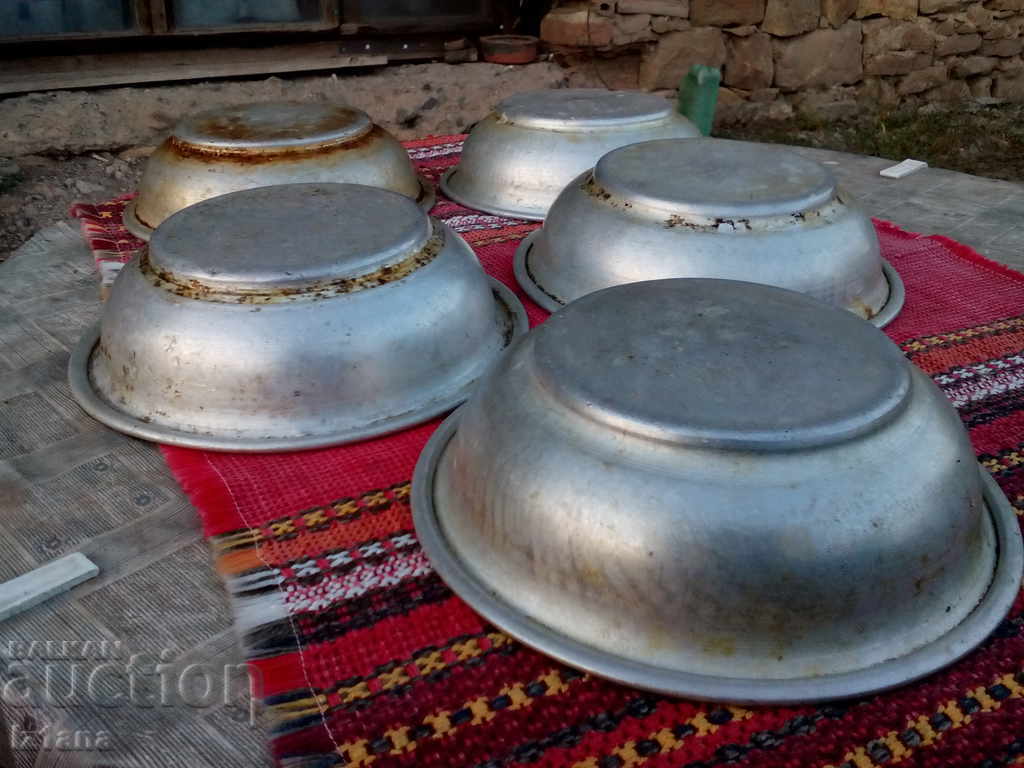 Aluminum bowl, bowls - 5 Aluminum bowl, bowls - 5