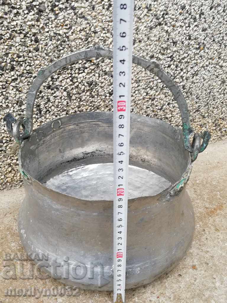 Tinned coin, cauldron, copper, copper vessel with price 95.00 BGN | € 48.57 Tinned coin, cauldron, copper, copper vessel with price 95.00 BGN | € 48.57