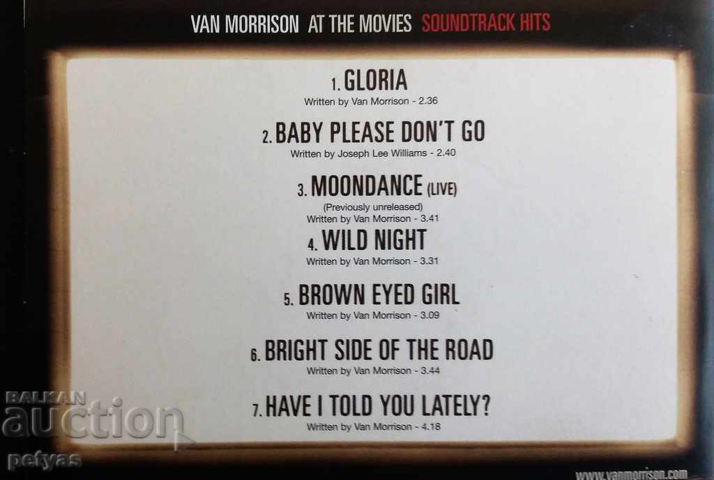 VD Morrison AT THE MOOVIES - hit-uri de sunet cu preț 4.50 BGN | € 2.30