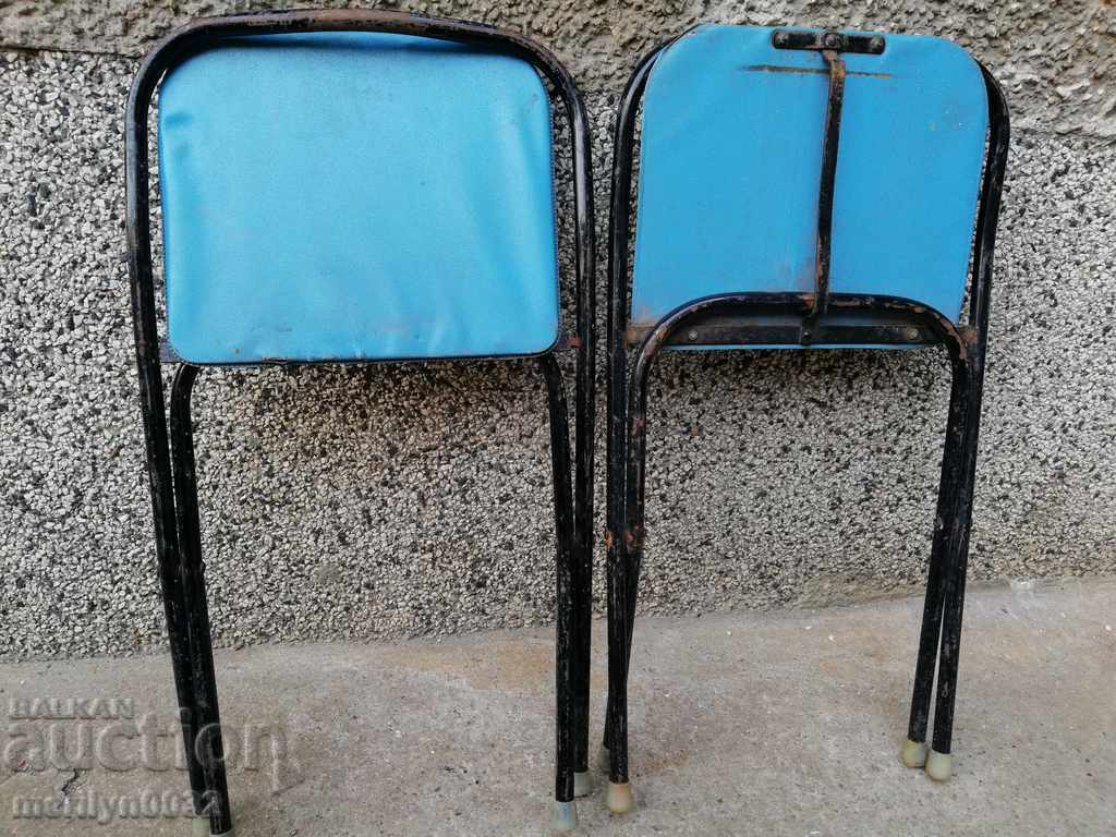 Folding chairs 2 pieces USSR chair stool - 7 Folding chairs 2 pieces USSR chair stool - 7