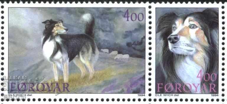 Чисти марки Фауна Кучета 1994  от Фарьорски острови