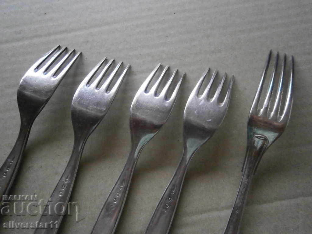 πολύ παλιά παχιά επάργυρα πιρούνια 100 micron - 6 πολύ παλιά παχιά επάργυρα πιρούνια 100 micron - 6