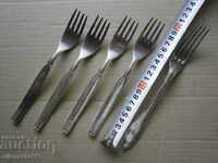 lot old thick silver plated 100 micron forks