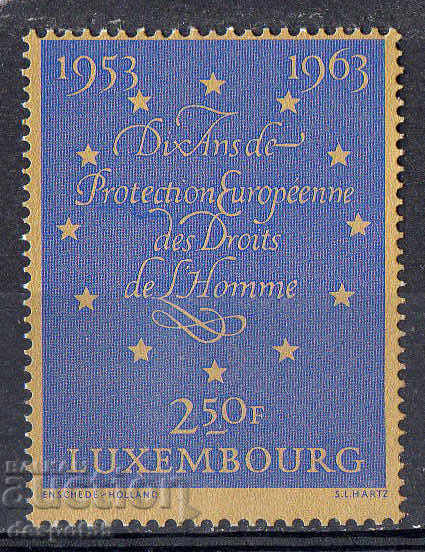 1963. Люксембург. Европейска конвенция за човешките права.