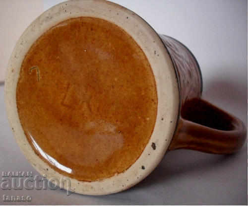 Релефна керамична стара немска халба - 5 Релефна керамична стара немска халба - 5