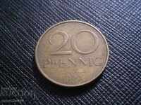 20 PFENGEN 1969 YEAR - GERMANY - COIN