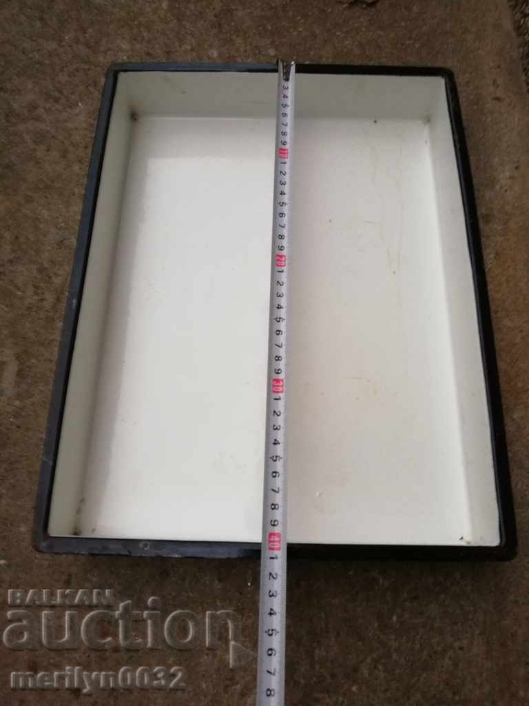 Old enamelled tray, enamel bowl, pan, tray - 5 Old enamelled tray, enamel bowl, pan, tray - 5