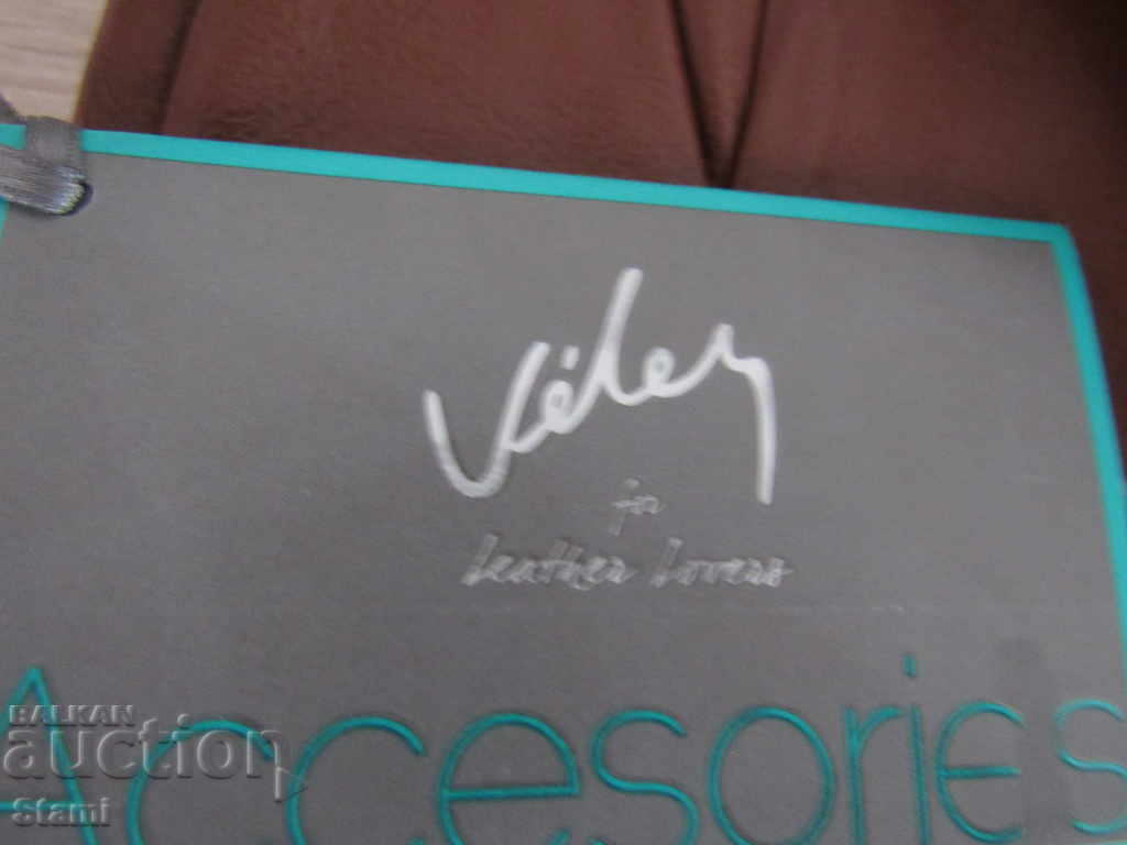 Leather men's black and brown gloves, new - 6