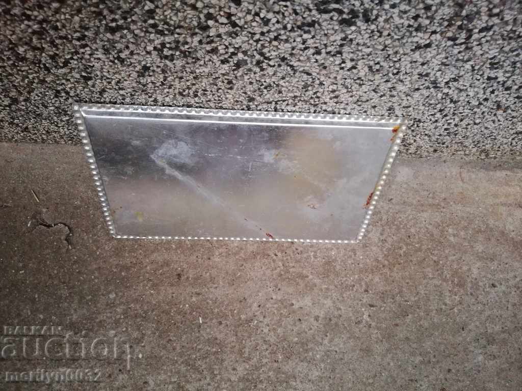 Old aluminum tray, tray, plateau, service - 6