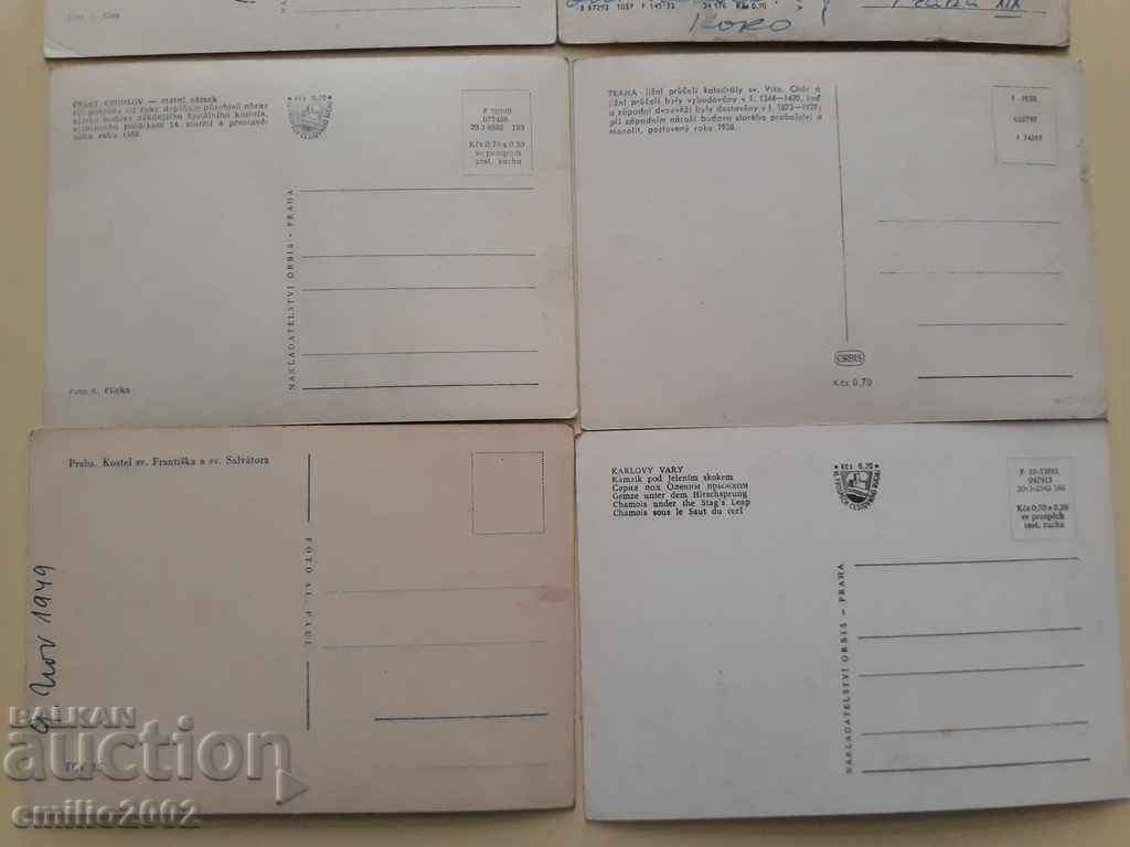 Postcards Czechoslovak Lot 007 - 5 Postcards Czechoslovak Lot 007 - 5
