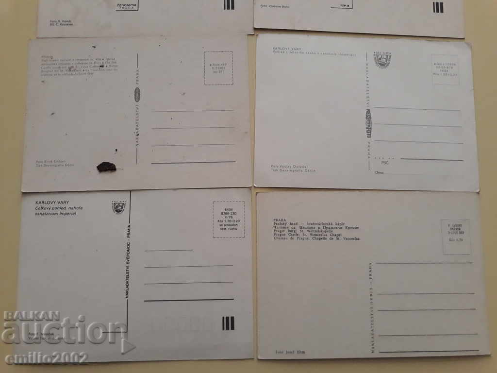 Post cards Czechoslovakia lot 015 - 5 Post cards Czechoslovakia lot 015 - 5