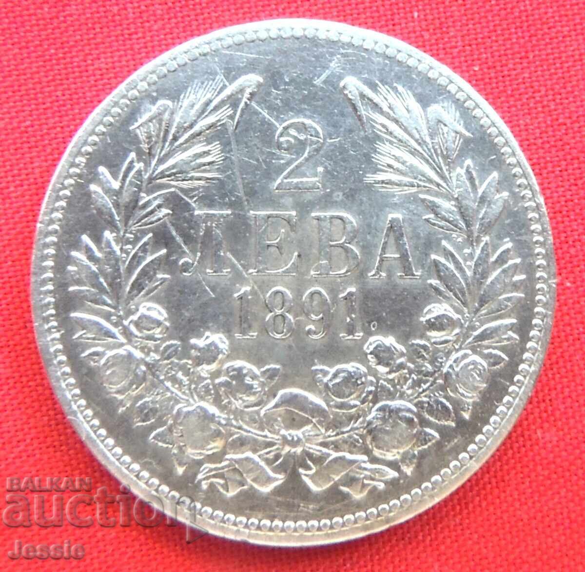 2 Leva 1891 Silver CURIOSITY / collected text / - 2 2 Leva 1891 Silver CURIOSITY / collected text / - 2