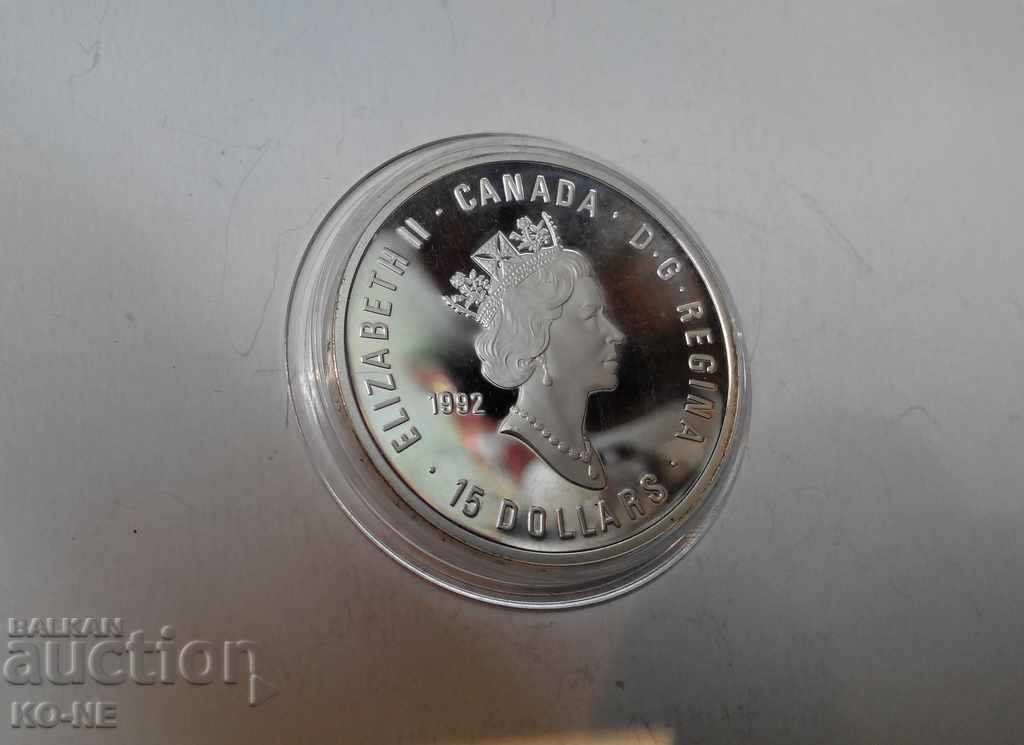 Auction Silver Coin 15 Dollars Canada Auction Silver Coin 15 Dollars Canada