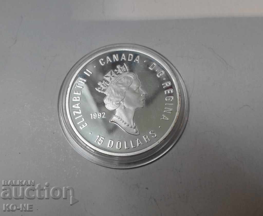 Monedă de argint 15 dolari Canada - 7