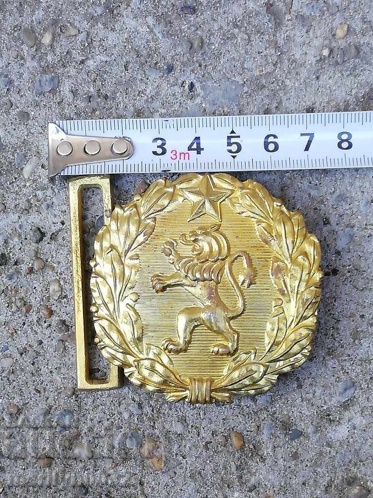 Officer's bronze belt buckle, buckle emblem NRB with price 22.00 BGN | € 11.25