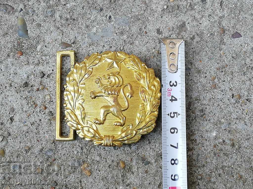 Auction  Officer's bronze belt buckle, buckle emblem NRB