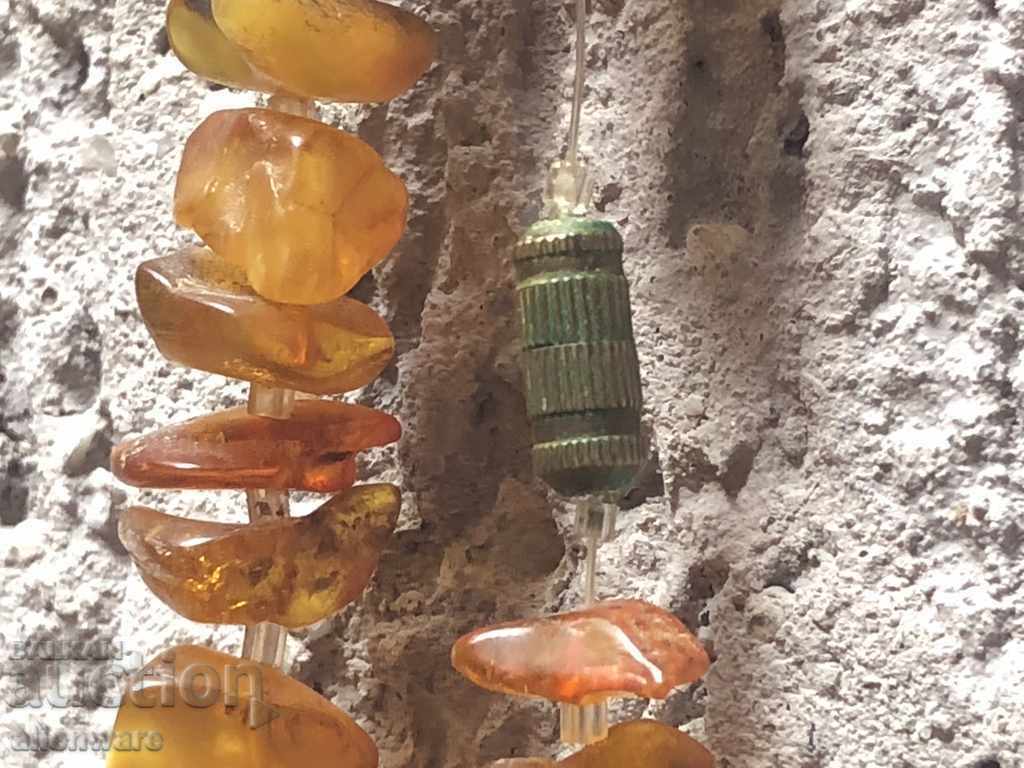 Necklace amber 45 cm. - 6