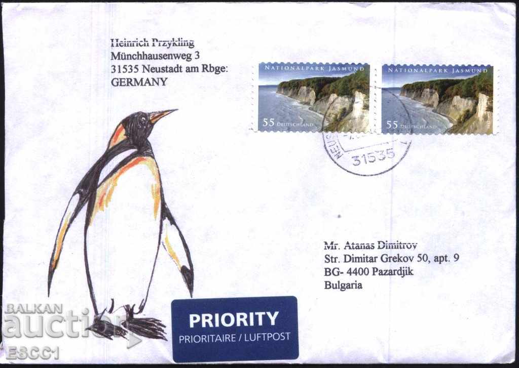 Traveled envelope marked Yasmund National Park 2012 from Germany