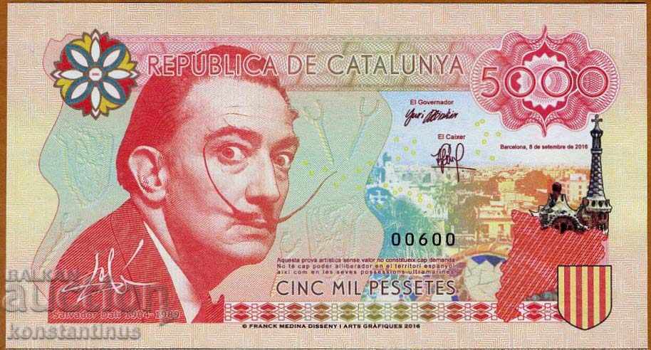 Catalonia (Spania) Proba cântec 5000 2016 UNC cu preț € 28.12 | 55.00 BGN