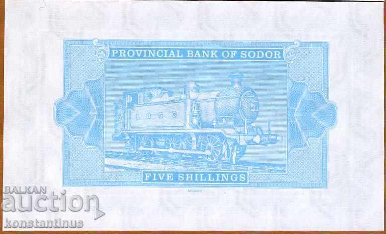 Isle of Sodor Δείγμα 5 Schilling 1925-1933 Σπάνιες UNC με τιμή € 63.91 | 125.00 BGN